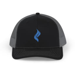 Blue Flame - Stylish Embroidered Snapback Trucker Cap