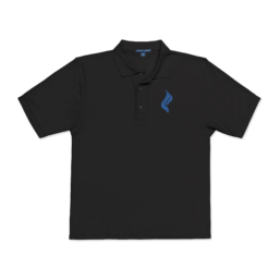 Blue Flame - Stylish Unisex Polo Shirt with Embroidered Design