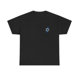 Star of David front, I Stand with Israel back - Unisex Heavy Cotton Tee
