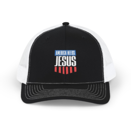 America Needs Jesus - Patriotic Embroidered Snapback Trucker Cap