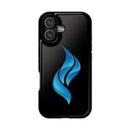 Magnetic Impact-Resistant Phone Case — Blue Flame Logo