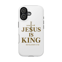 Phone Case — "Jesus Is King" Religious Magnetic Impact-Resistant Case (Revelation 17:14)