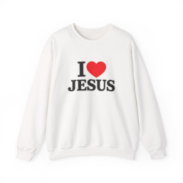 Christian Sweatshirt - "I  JESUS" Front & "JESUS  ME" Back Crewneck