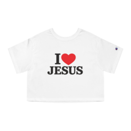 I  Jesus Cropped T-Shirt — Faith Graphic Crop Top for Women