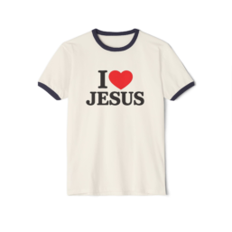 I  JESUS Ringer T‑Shirt — Retro Christian Faith Tee