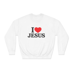 Crewneck Sweatshirt — "I  JESUS / JESUS  ME" Christian Faith Pullover