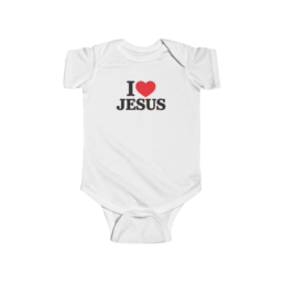 Infant Bodysuit — "I  Jesus" Cute Christian Baby Onesie