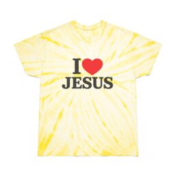 I  Jesus Tie-Dye Tee — Yellow Cyclone Christian T-Shirt
