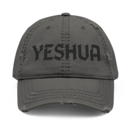 Yeshua Embroidered Distressed Dad Hat — Vintage Christian Baseball Cap