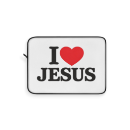 I  Jesus Laptop Sleeve — Christian Faith Protective Sleeve