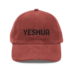 Corduroy Hat "Yeshua" — Vintage Embroidered Christian Baseball Cap