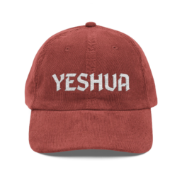 Yeshua Embroidered Corduroy Cap — Vintage Christian Baseball Hat