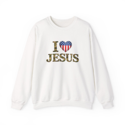 I  Jesus Crewneck Sweatshirt — Patriotic Christian Pullover