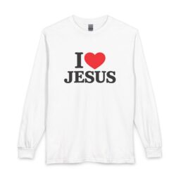 I  Jesus Long Sleeve Tee — Christian Faith Shirt (Jesus  Me on Back)