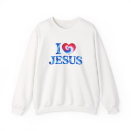 I Heart Jesus Crewneck Sweatshirt — Christian Faith Graphic Sweatshirt