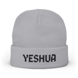 Yeshua Embroidered Knit Beanie - Christian Faith Winter Hat