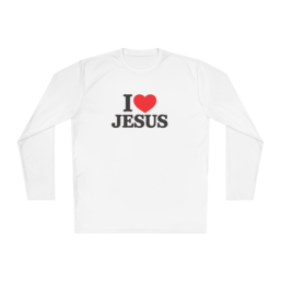 I  JESUS Long Sleeve Tee — Christian Faith Graphic Shirt (Back: JESUS  ME)