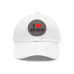 I  Jesus Leather Patch Dad Hat — Christian Faith Baseball Cap