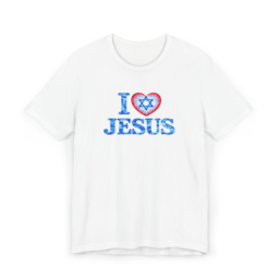 I  Jesus T‑Shirt with Star of David Heart — Christian Faith Tee